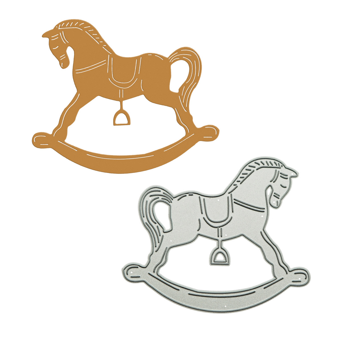 Woodworking Horse - Металлические Вырубные штампы, зеркальный рисунок в