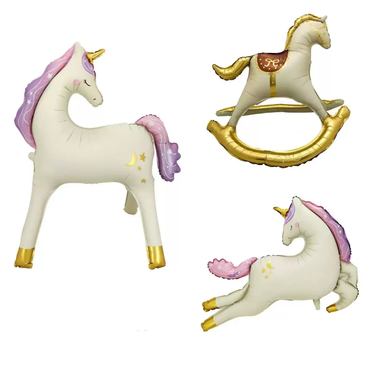 Woodworking Horse - Новая упаковка, 3D стоячие матовые ретро-единороги